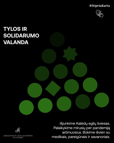 Gruodžio 23-ąją šalies gyventojai kviečiami prisijungti prie akcijos „Tylos ir solidarumo...